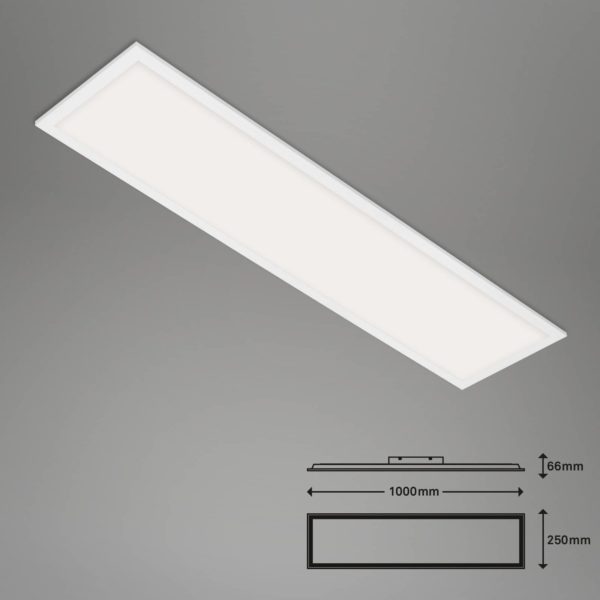 Briloner Plafonnier LED Piatto S dimmable CCT blanc 100x25cm Briloner