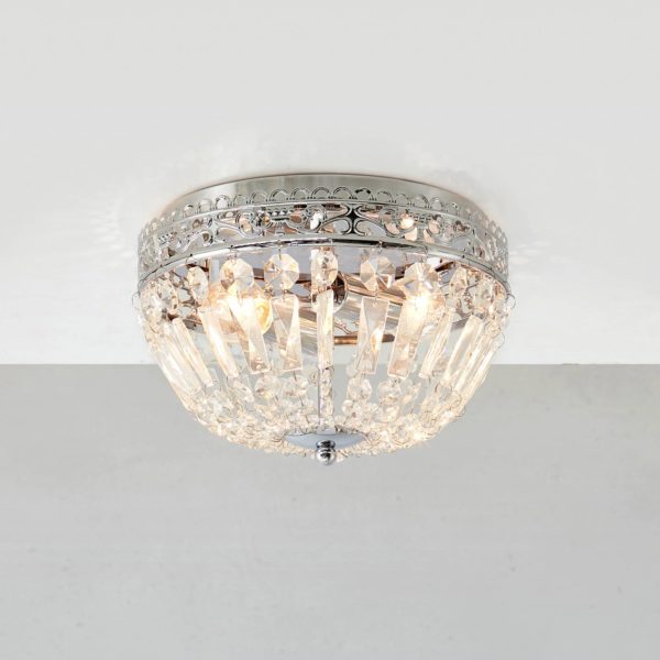 Markslöjd Plafonnier Etienne cristal de verre Ø 25 cm chromé Markslöjd
