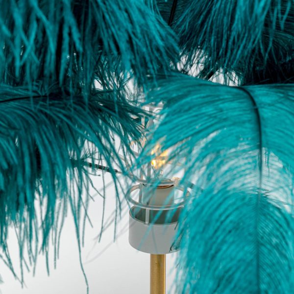 KARE Feather Palm lampe à poser plumes, verte Kare