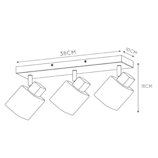 Lucide Spot pour plafond Alion, gris fumé, à 3 lampes Lucide
