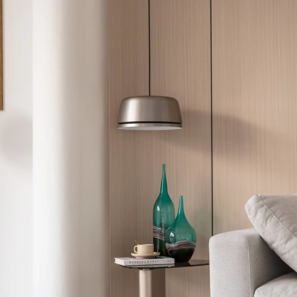 Lucande Faelinor suspension LED grise 17 cm LUCANDE