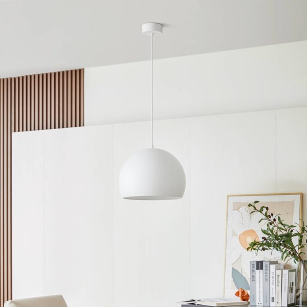 Lucande Lythara suspension LED blanc mat Ø 40 cm LUCANDE