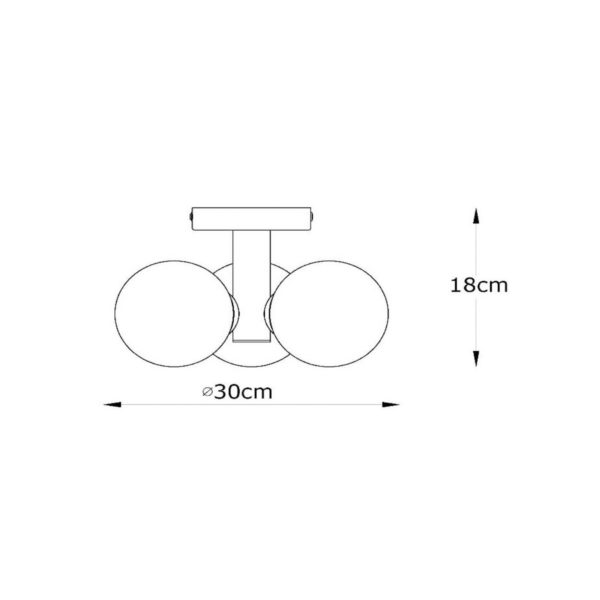 Lucide Plafonnier salle de bain Trudy x3 noir/fumée Lucide