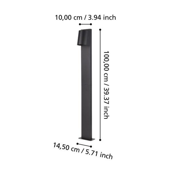 EGLO Borne lumineuse LED Stagnone en noir EGLO
