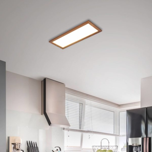 Quitani Panneau LED Aurinor, noyer, 86 cm quitani