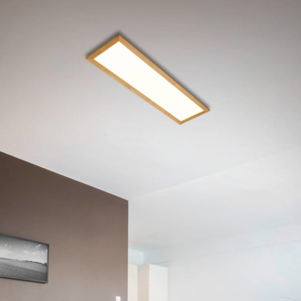 Quitani Panneau LED Aurinor, chêne naturel, 125 cm quitani