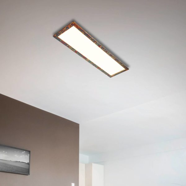 Quitani Panneau LED Aurinor, doré, 125 cm quitani