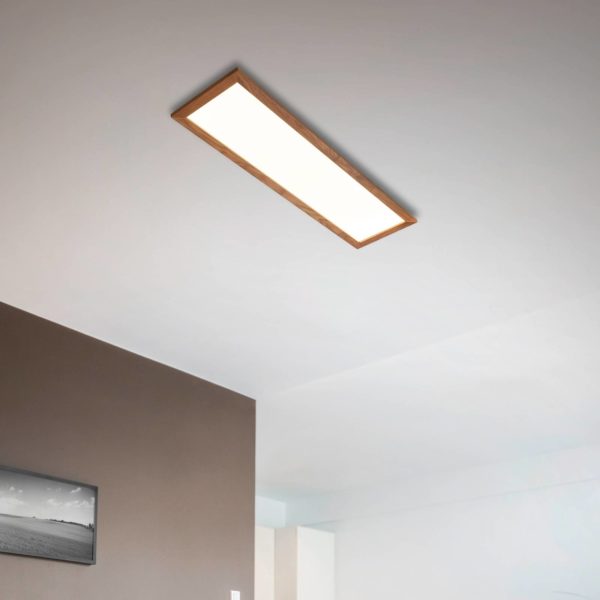 Quitani Panneau LED Aurinor, noyer, 125 cm quitani