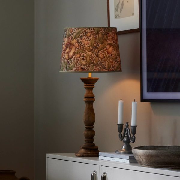 PR Home Lodge lampe de table bois/tissu fleurs PR Home