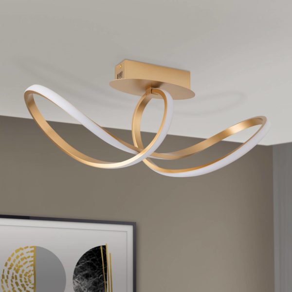 Orion Plafonnier LED Circus, 3 000 K, laiton Orion
