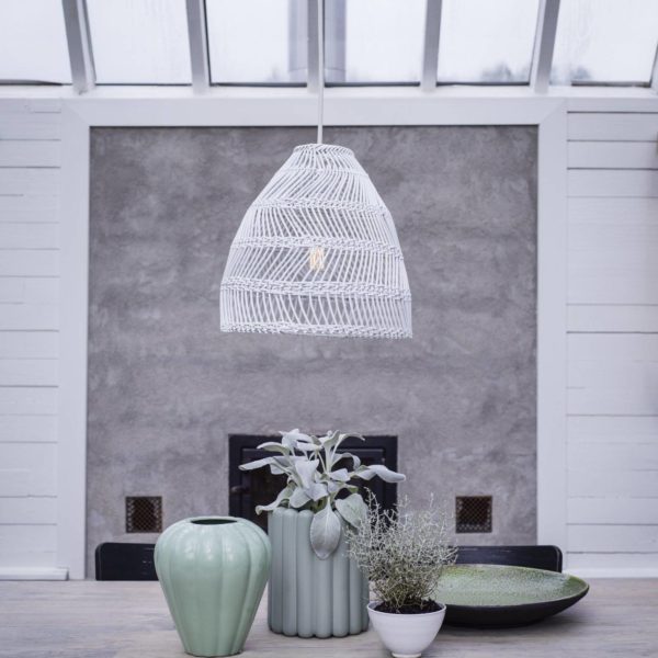 PR Home Maja Outdoor Suspension en rotin blanc Ø 53cm PR Home