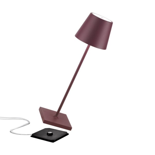 Zafferano Poldina lampe batterie IP65 bordeaux Zafferano