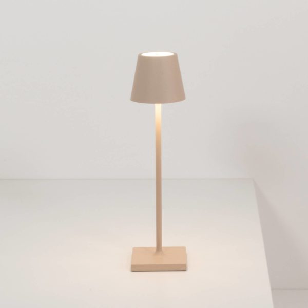 Zafferano Poldina micro lampe batterie IP65 sable Zafferano