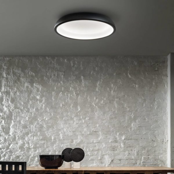 Stilnovo Reflexio plafonnier LED, Ø 65 cm, noir Stilnovo