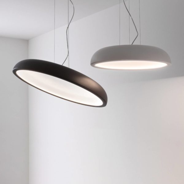 Stilnovo Reflexio LED suspension, Ø65cm, brun Stilnovo