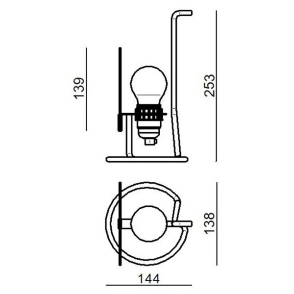 Stilnovo Bugia lampe de table LED rouge Stilnovo