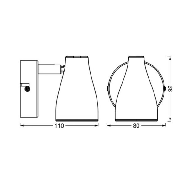 LEDVANCE Pear spot saillie LED GU10 1 lampe blanc LEDVANCE