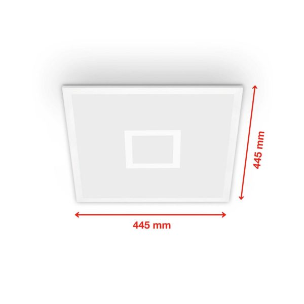 Telefunken Panneau LED Centerlight blanc Télécommande CCT RVB 45x45cm Telefunken