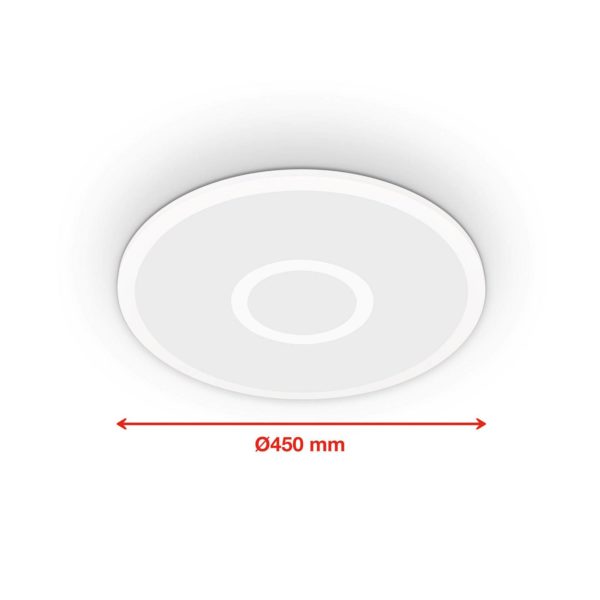 Telefunken Panneau LED Centerlight blanc CCT RVB Ø45 cm Telefunken