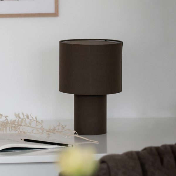 PR Home Leah lampe de table coton hauteur 28cm marron PR Home