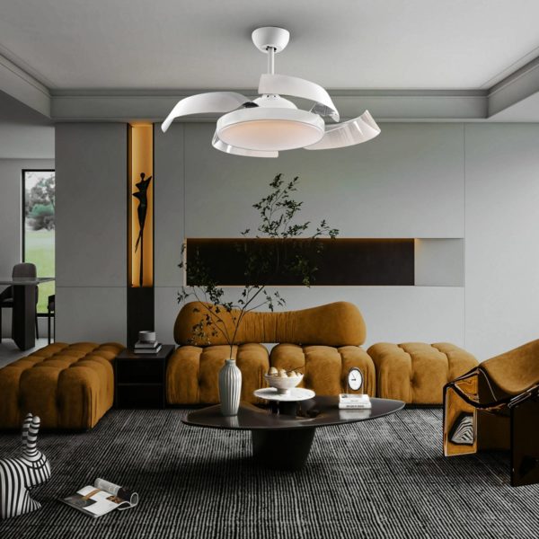 Schuller Valencia Ventilateur de plafond Enzo LED, dim, CCT, blanc Schuller Valencia