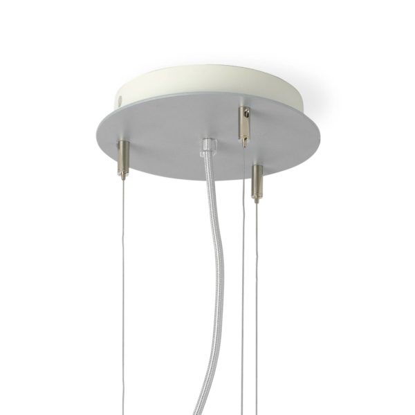 Domus Suspension LED LARAwood M, noyer, Ø 43 cm Domus