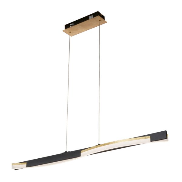 FISCHER & HONSEL Suspension LED Bridge télécommande dim CCT noire FISCHER & HONSEL