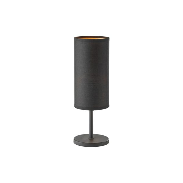 FH Lighting Lampe de table Kira, tissu, noire FH Lighting
