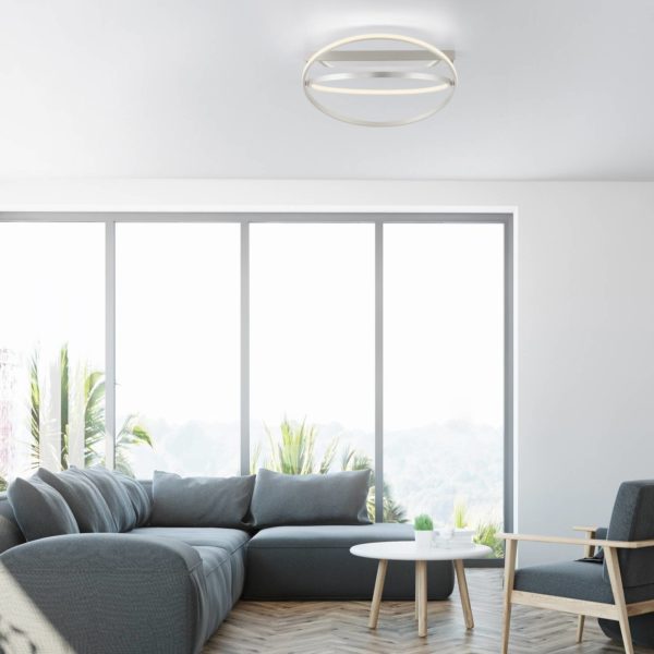 Q-Smart-Home Paul Neuhaus Q-Beluga plafonnier LED, acier Q-Smart-Home