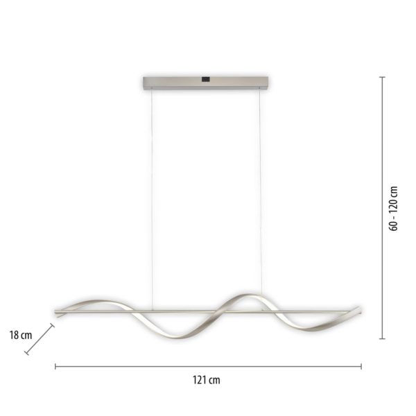 Q-Smart-Home Paul Neuhaus Q-Swing suspension LED, acier Q-Smart-Home