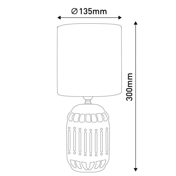 Näve Lampe à poser Erida, céramique et textile, bleu clair Näve