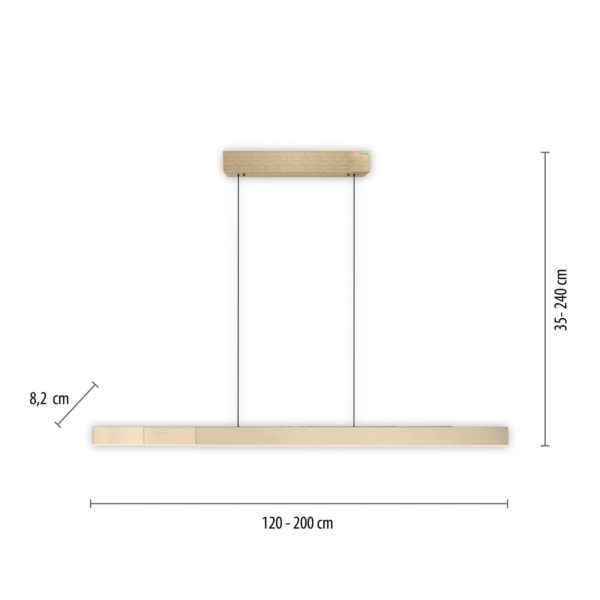 PURE Moto-Rise suspension LED avec CCT, or Pure