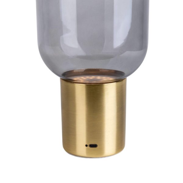 Näve Lampe à poser déco LED Albero batterie, pied doré Näve