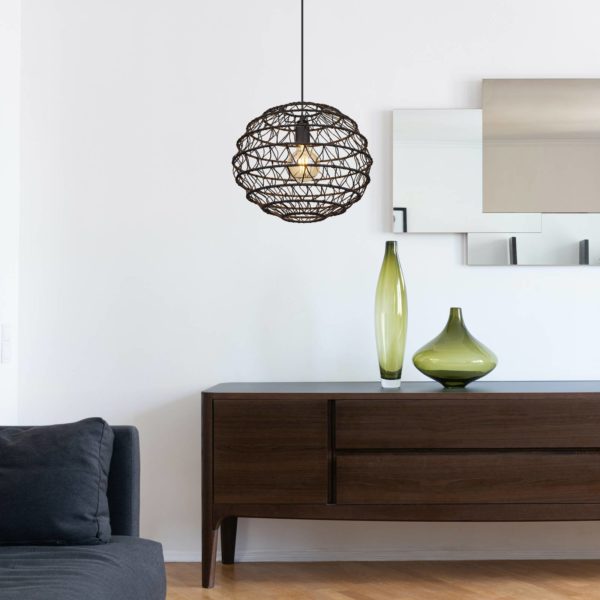 Globo Suspension Senni, noir, Ø 39 cm Globo