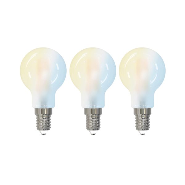 LUUMR Smart ampoule goutte LED, set de 3, E14, 4,2W, mat, Tuya LUUMR