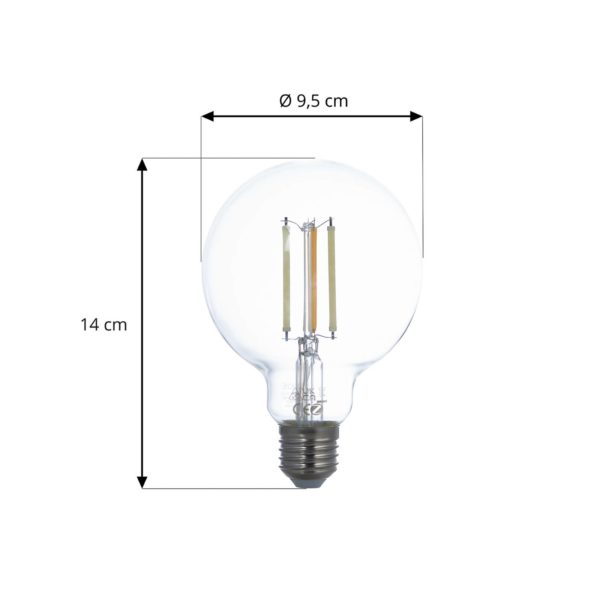 LUUMR Smart ampoule globe LED E27 G95 7W ZigBee Tuya clair 2pcs LUUMR
