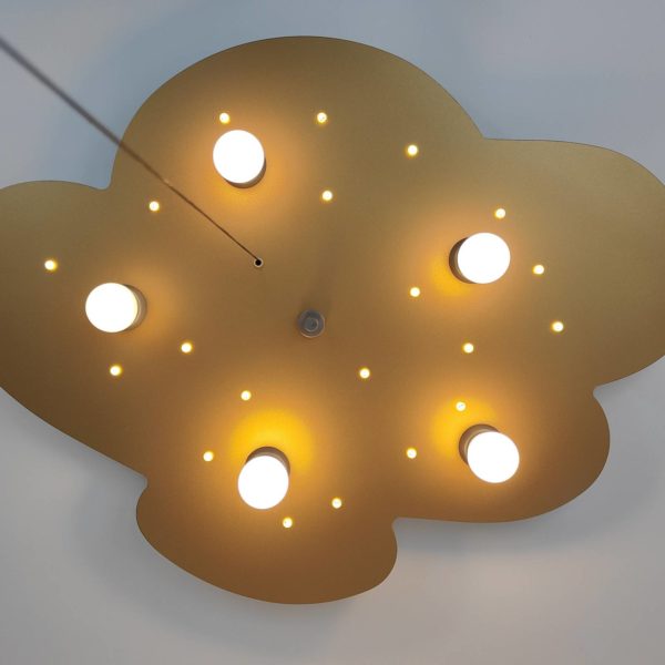 Niermann Standby Plafonnier Nuage, or, 5 lampes, 20 points LED Niermann Standby