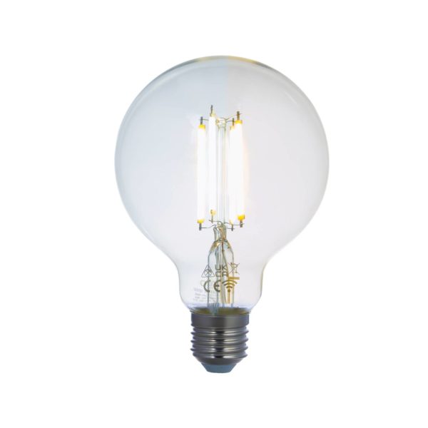 LUUMR Smart LED, lot de 2, filament, E27, G95, 7W, clair, Tuya LUUMR