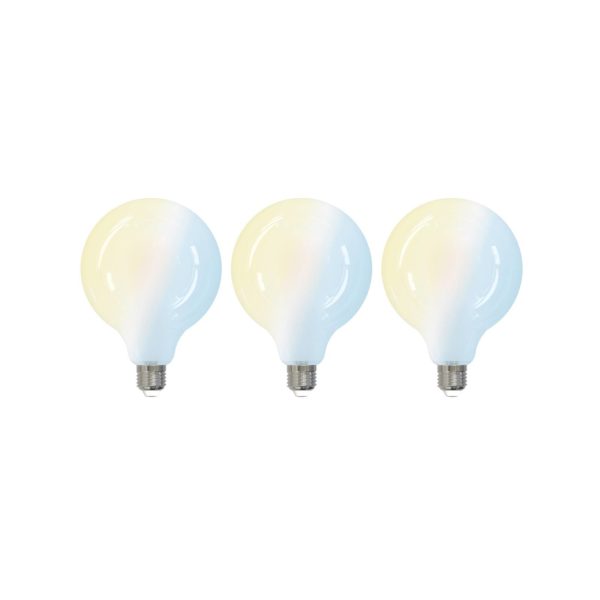 LUUMR Smart Ampoule LED 3 pièces E27 G125 7W CCT mat Tuya LUUMR
