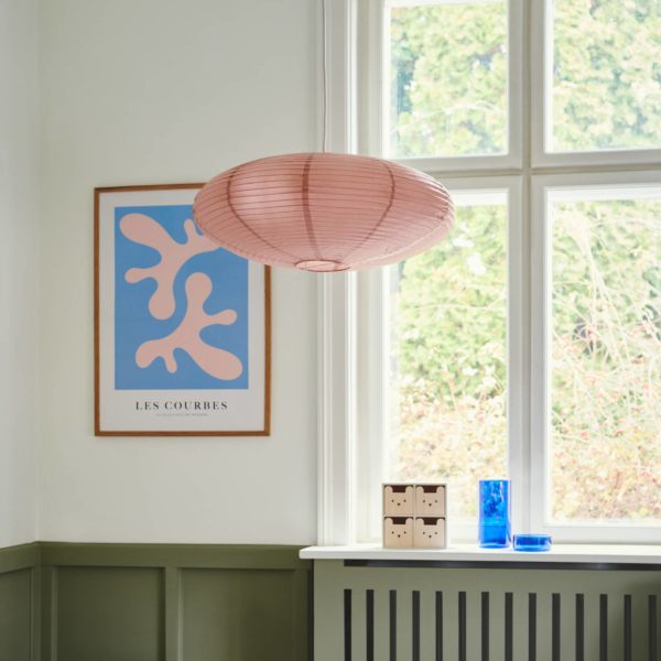Nordlux Abat-jour Villo 60 en papier Ø 60 cm, rosé Nordlux