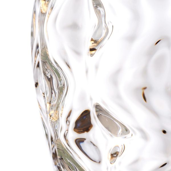 Quintiesse Lampe de table Samara, Ø 45,7 cm, transparent, tissu, verre, à 2 lampes Quintiesse