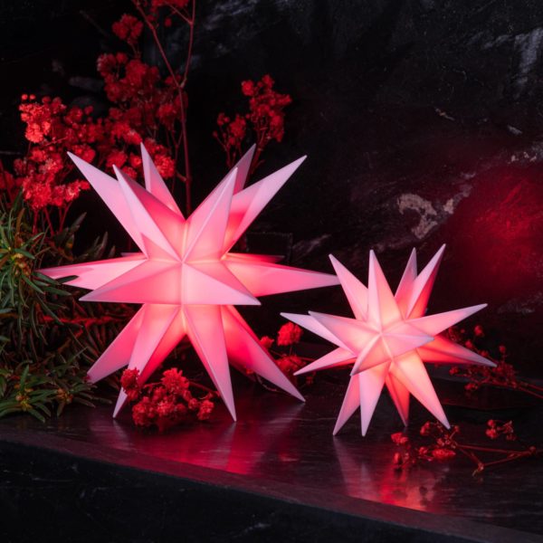 Sterntaler étoile LED 18 branches Ø 8 cm rose Sterntaler