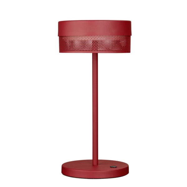 HELL Lampe de table LED Mesh batterie 30cm rouge indien HELL