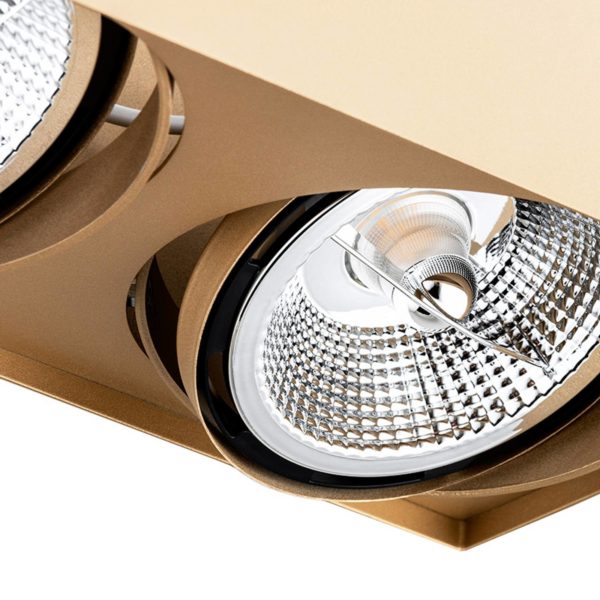 Argon Spot pour plafond Riesta, doré, à 3 lampes Argon
