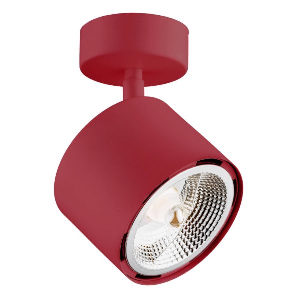 Argon Spot pour plafond Chloe réglable à 1 lampe, rouge Argon