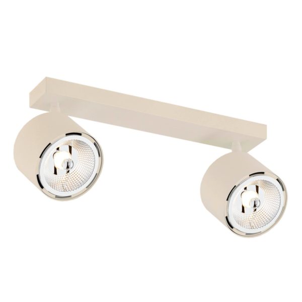 Argon Spot pour plafond Chloe réglable à 2 lampes, beige Argon