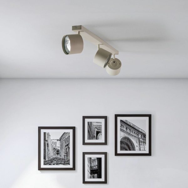Argon Spot pour plafond Chloe réglable à 3 lampes, beige Argon
