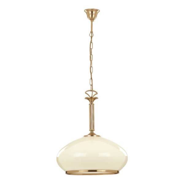 Alfa Suspension Astoria abat-jour en verre, blanc/doré Alfa