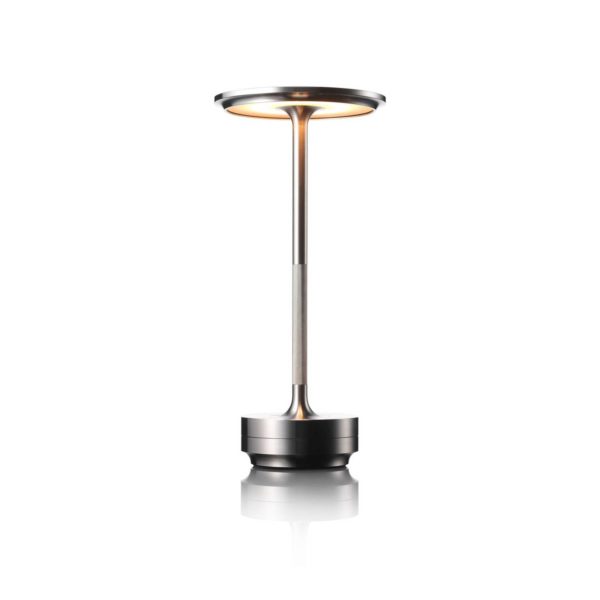 LeuchtNatur Luxa I lampe table batterie LED argent LeuchtNatur