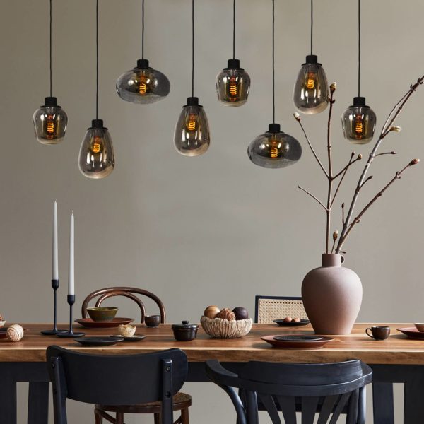 Steinhauer Suspension Reflexion, à 8 lampes 145×14 cm Steinhauer